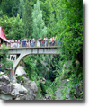 The popular tourist attraction in Carpathian Mountains trails.